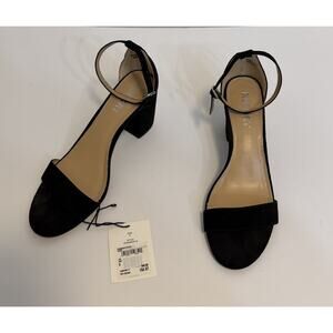 Report Womens Black Ankle Strap Block Heel Sandals Open Toe Size 9 NWT